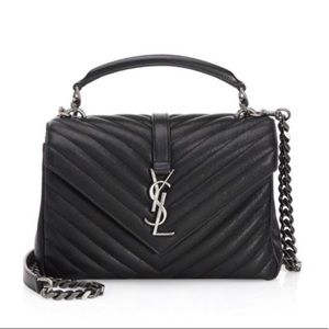 YSL COLLEGE MEDIUM in BLACK